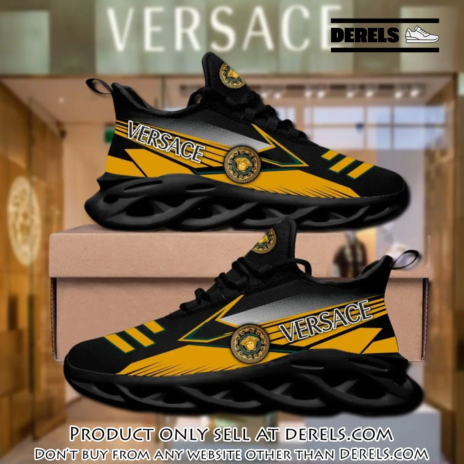 Gianni versace black premium max soul shoes luxury brand gifts for men women dr2038754